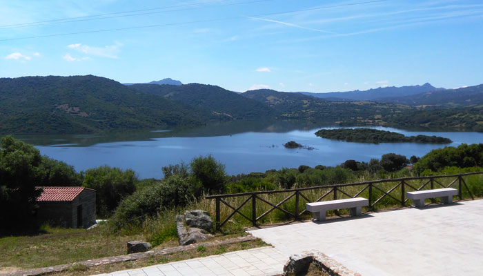 View of the Lake of Liscia from above